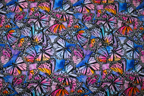 Preview: Jersey Schmetterlinge blau/lila (10 cm)